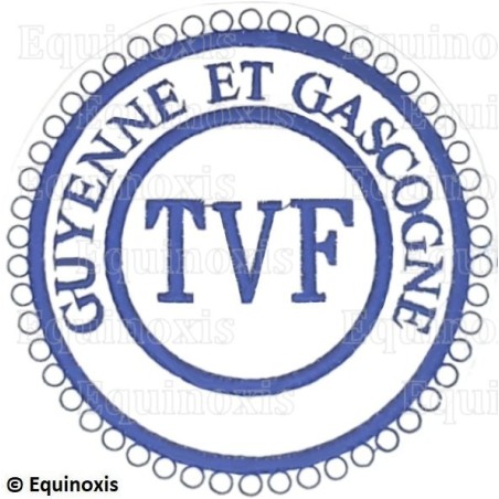 Badge / Macaron GLNF – Petite tenue provinciale – TVF – Guyenne et Gascogne – Brodé machine